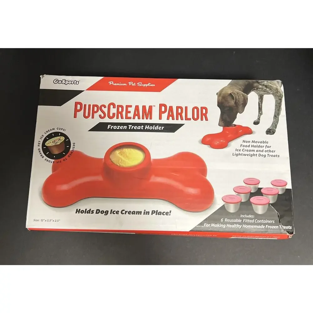 Pets Pupscream Parlor Non-Slip Frozen Dog Treat Ice Cream Holder No Mess Unused